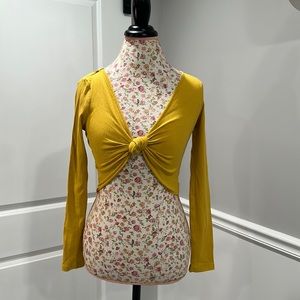 BRAND NEW yellow Mint Vanilla crop top
